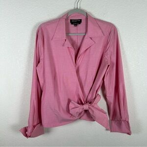 Jones New York Women’s Sz 14 wrap blouse w/ hem tie